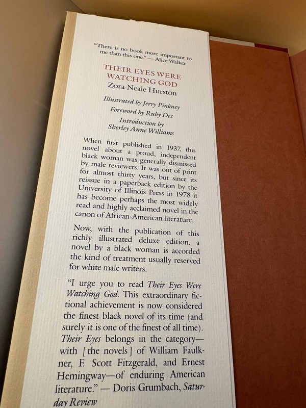 Their Eyes Were Watching God/Zora Neale Hurston/Jerry Pinkney Signed/HCDJ/1991 gallery