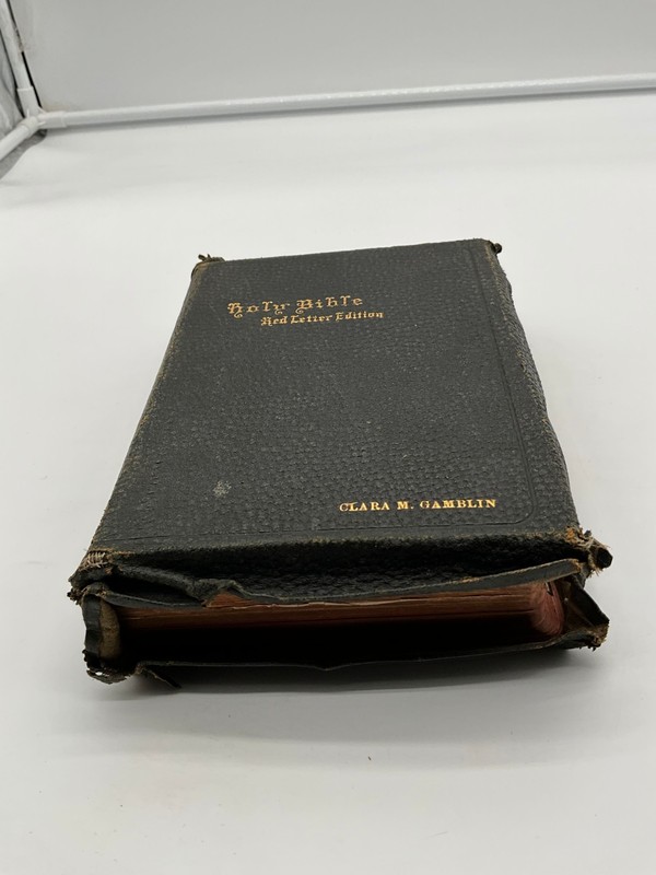 Holy Bible Red Letter Edition With The Words of Jesus Clara M Gamblin 1985 BK gallery