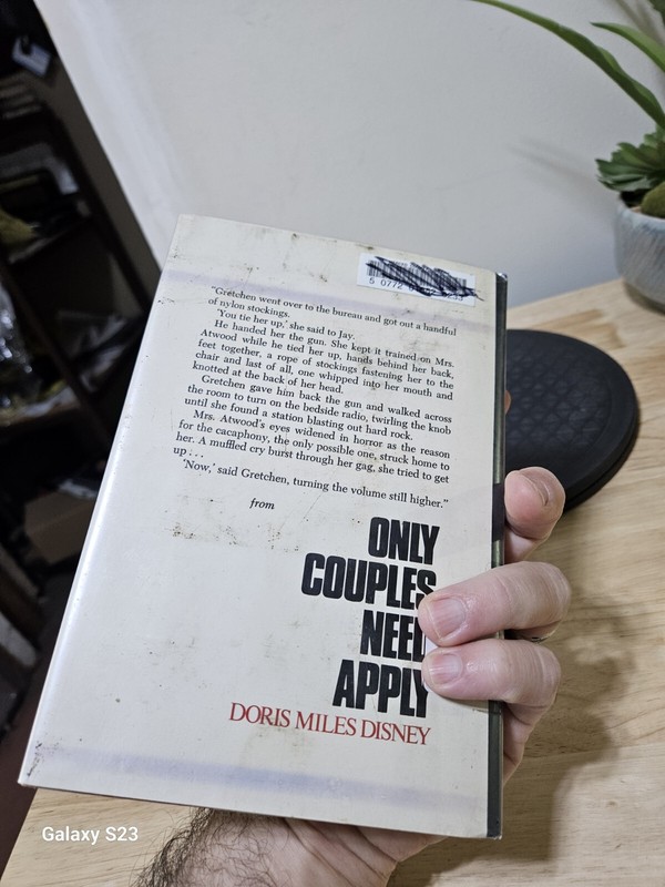 Only Couples Need Apply by Doris Miles Disney 1973 First Edition Hardcover gallery