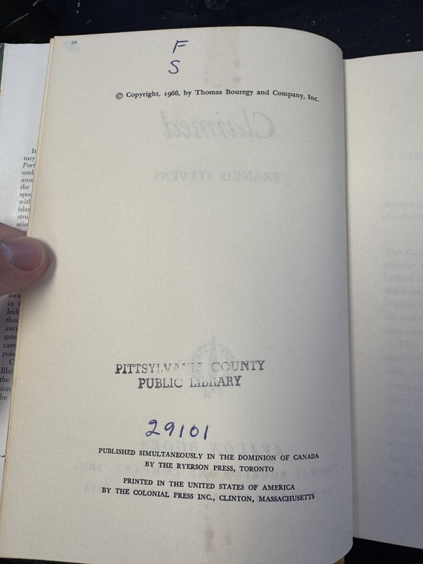 Claimed by Francis Stevens Avalon 1966 Hardcover Ex Library gallery