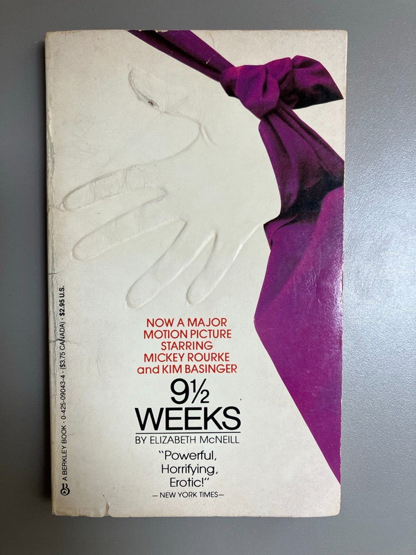9 1/2 Weeks PB by Elizabeth McNeill in Acceptable condition 1986, 6th Print