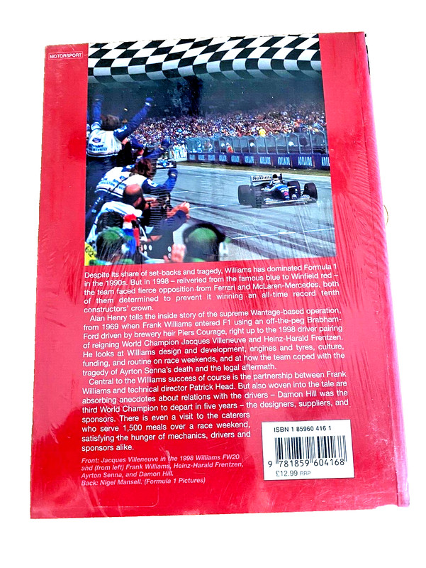 New Old Stock Book, Williams Formula 1 Racing Team, by Alan Henry (sealed)604168 gallery