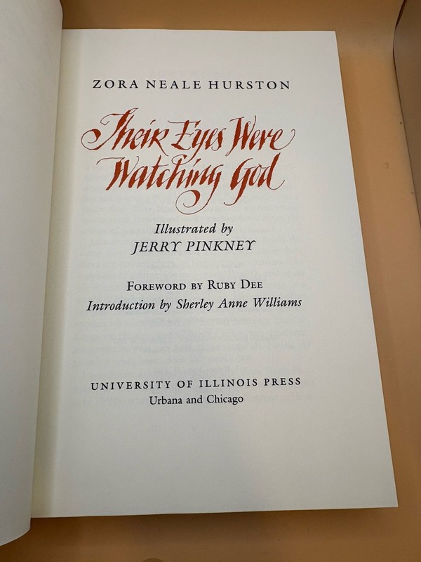 Their Eyes Were Watching God/Zora Neale Hurston/Jerry Pinkney Signed/HCDJ/1991 gallery