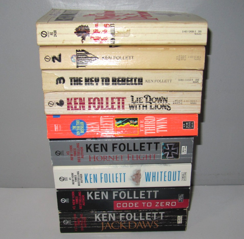 Lot of 9 paperback books by Ken Follett