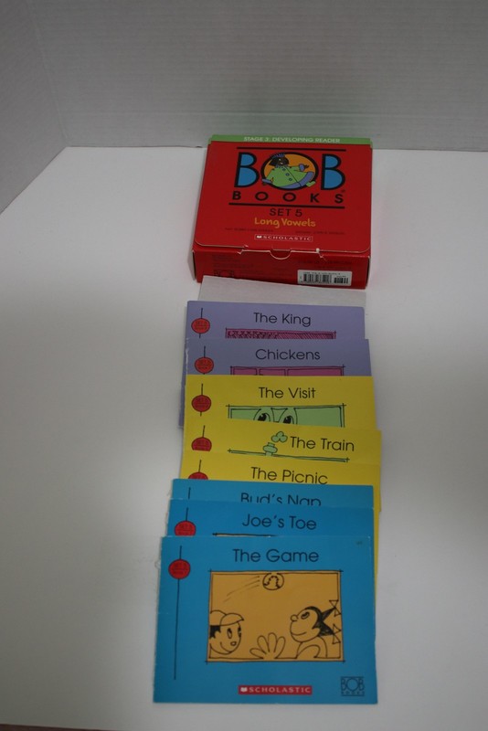 Bob Books Set 5 Long Vowels Maslen Box Set Scholastic Red Ages 4-8 Phonics