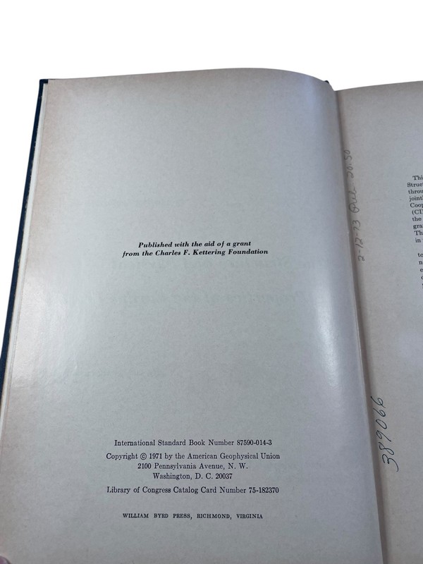 The Structure & Physical Properties of Earth's Crust Heacock 1971 AGU Monograph gallery
