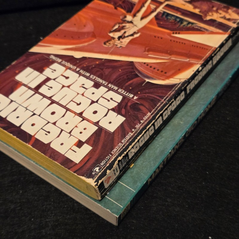 Lot of 2 Books by Fredric Brown - Martians, Go Home! & Rogue In Space Vintage gallery