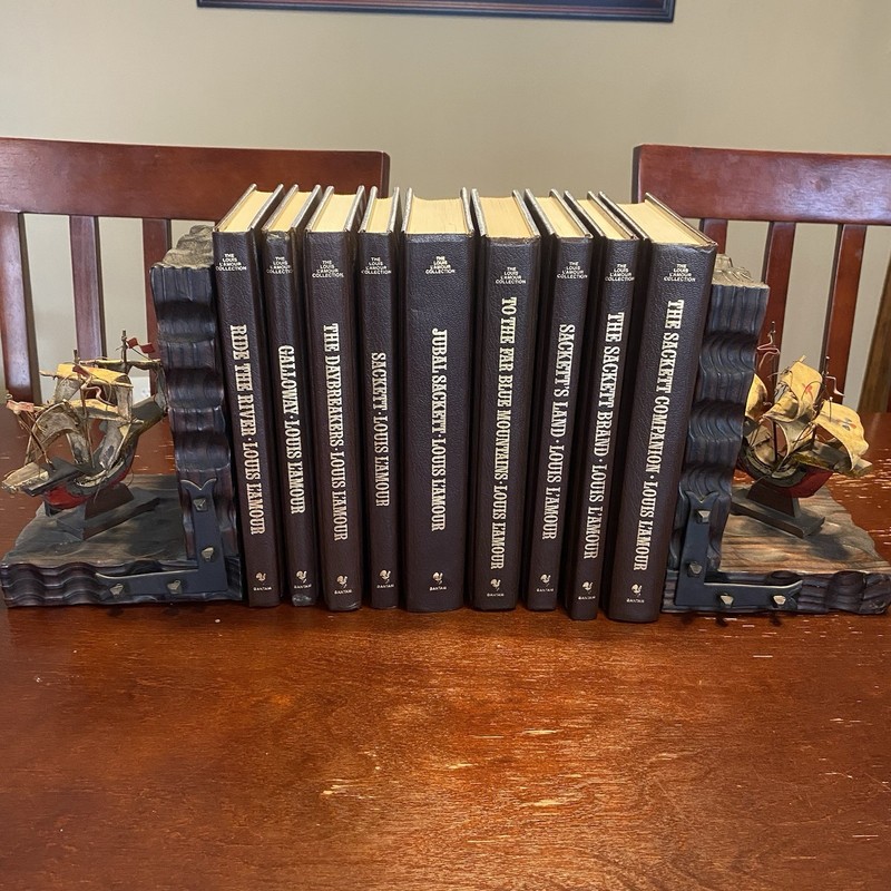 Louis L’Amour Sackett Series 9 HC Leatherette Western Books Bantam Collection