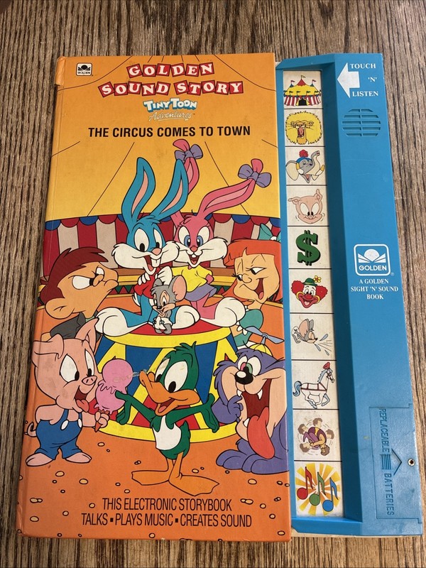 Tiny Toon Adventures Circus Comes to Town Golden Sound Story Book – Vintage 1991