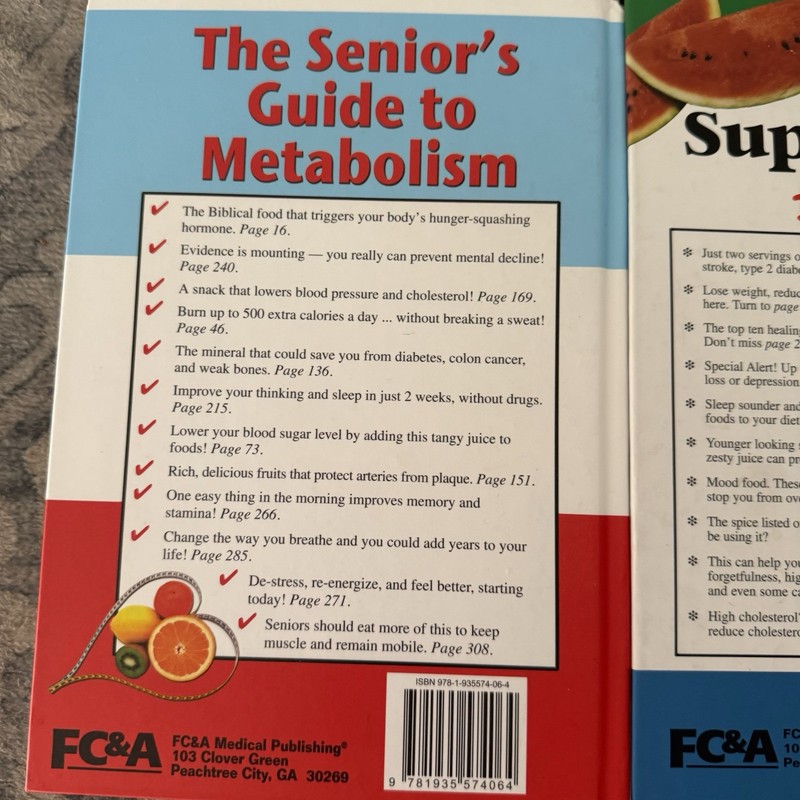 Lot Of 4 FC&A Publishing Senior Health Books Super Foods Aging Metabolism Guides gallery