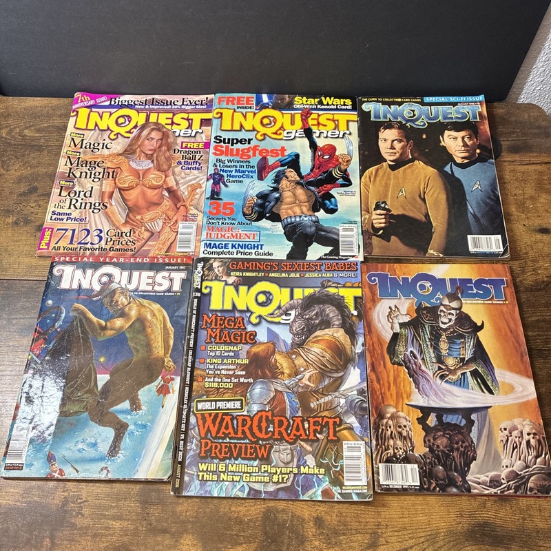 Lot Of 6 Inquest Collectible Card Magazines Issues from 1995 to 2006
