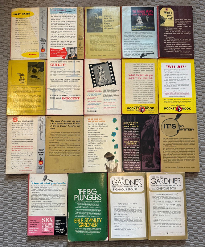 Erle Stanley Gardner Perry Mason / A A Fair Lot 19 Books Vintage Pocket 1950s gallery