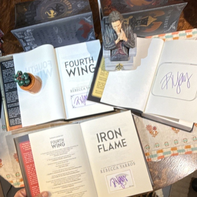 Fourth Wing, Iron Flame, Onyx Storm: True 1/1s & All Signed HCDJ gallery