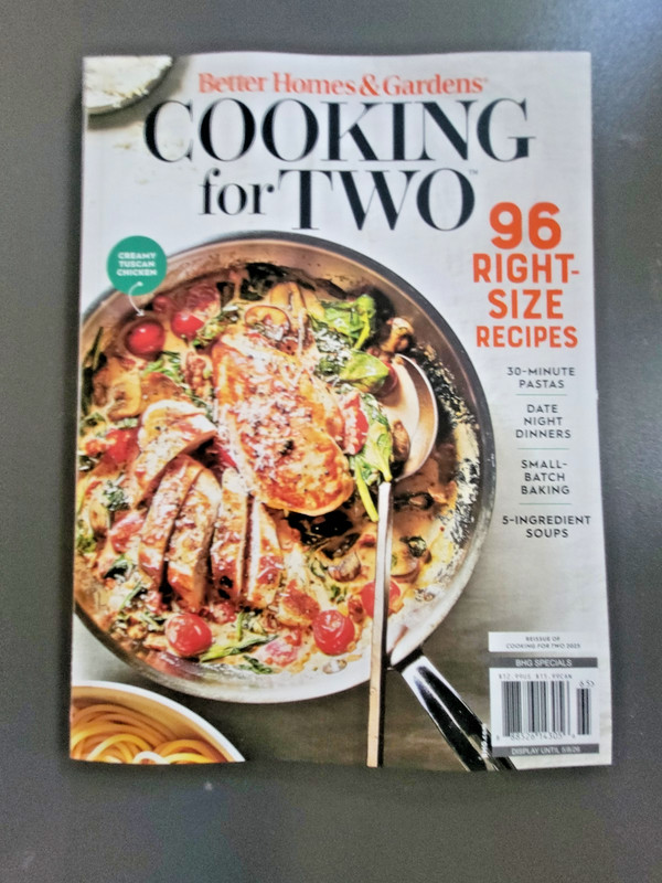 Cooking For Two by BH&G -96 Right-Sized Recipes-Date-Night Dinners In 30 Minutes