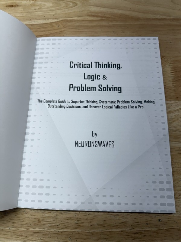 Critical Thinking Logic & Problem Solving 4 In 1 Paperback Neuronswaves Lab Good gallery
