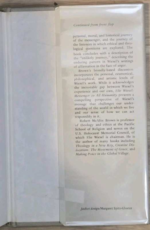 Elie Wiesel Messenger to All Humanity Hardcover Holocaust History Biography gallery