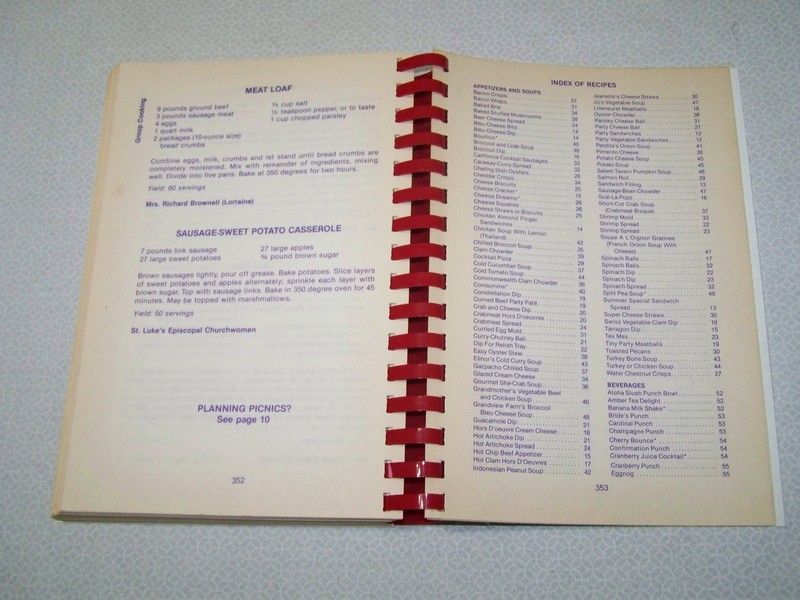 St. Luke's Episcopal Church Salisbury NC Cookbook 1984 Over 700 recipes 360pp gallery
