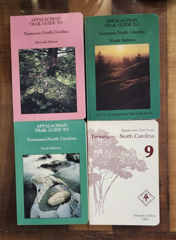4 APPALACHIAN TRAIL GUIDES in Tennessee-NORTH CAROLINA with 8 Maps