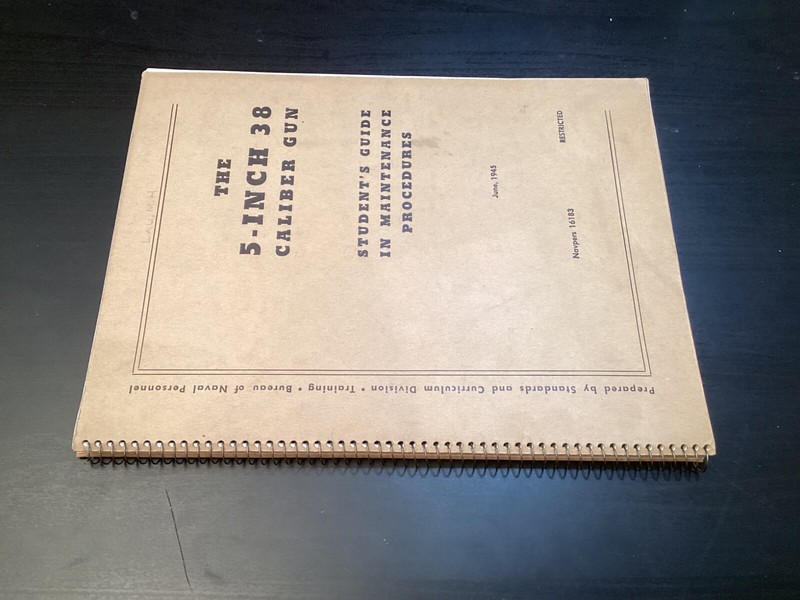 1945 Navy 5 Inch 38 Caliber Gun Student Guide in Maintenance Procedures SC Book gallery