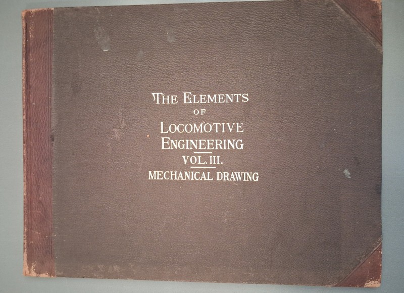 1st ed 1897 Elements Locomotive Engineering Mechanical Drawing 1897 11 X 14.5