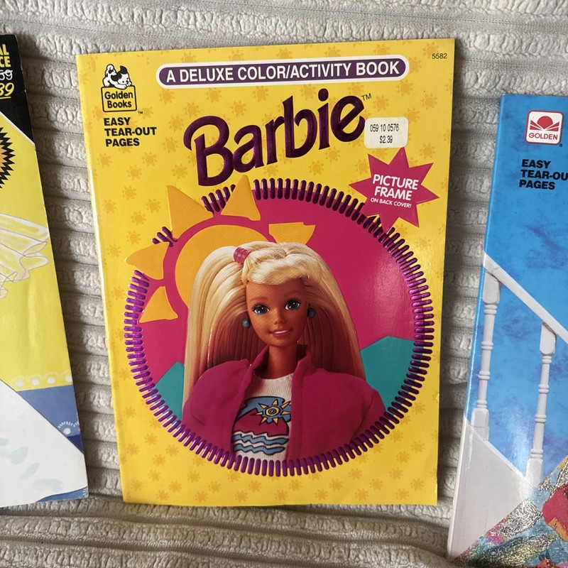 VTG. 1990S Golden Books Barbie Coloring/Activity Books Lot Of 3 UNCOLORED gallery
