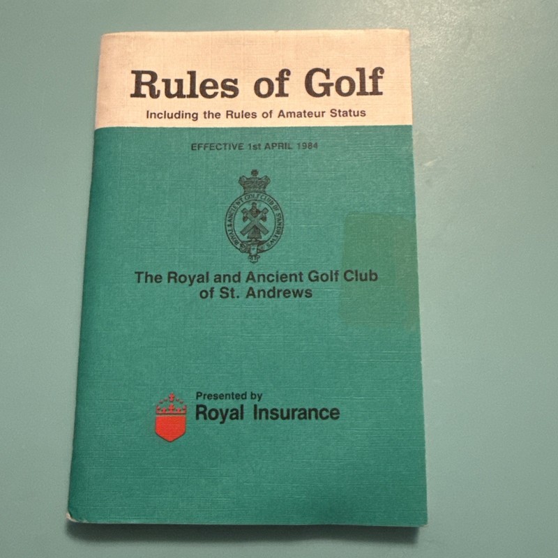 Rules of GOLF 1984 The Royal and Ancient Golf Club of St Andrews Small Book