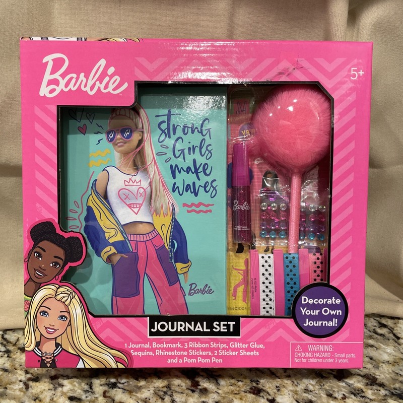 Barbie «Strong Girls Make Waves» 11-Piece Journal Set 50 Pages Decorate Your Way