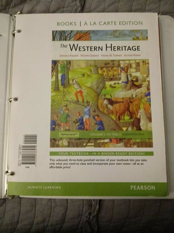 Western Heritage Loose Leaf Eleventh 11th Edition Volume 1 In Binder Free Ship