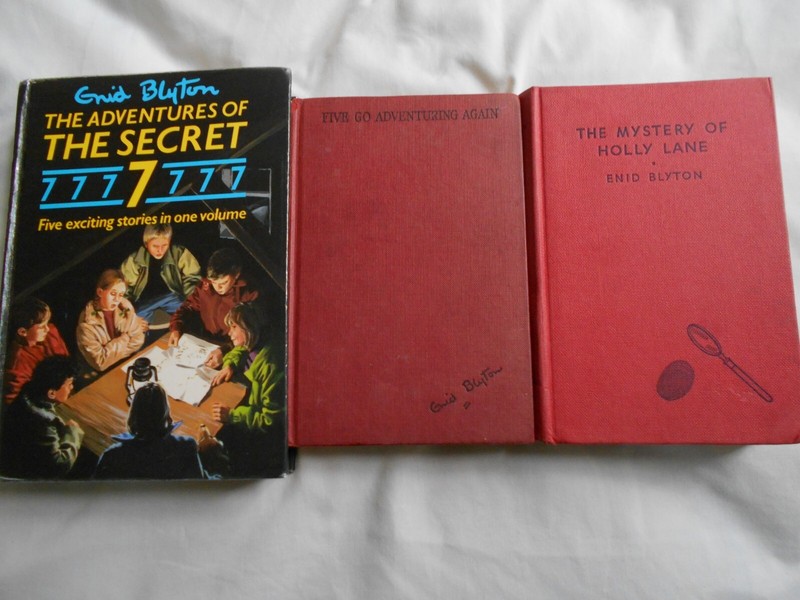 Enid Blyton–Lot of 3 Books SECRET 7 5-in-1 HC + HOLLY LANE FIVE GO ADVENTURING