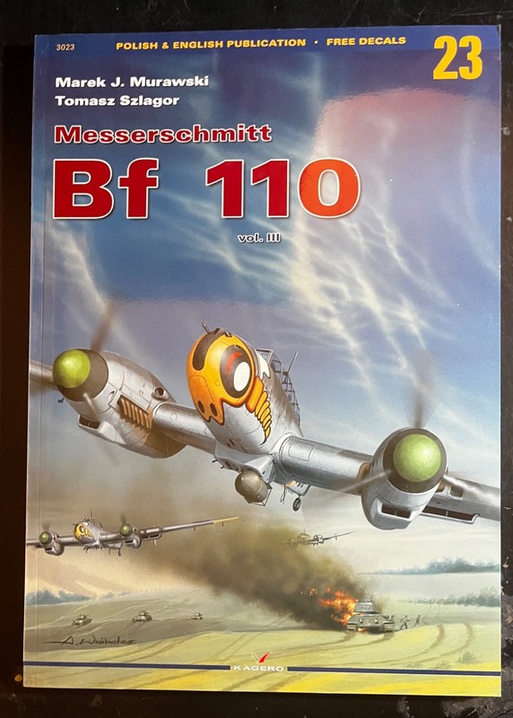 Messerschmitt Bf-110 KAGERO #Monographs No.23 VOL.III DUAL TEXT FREE DECALS