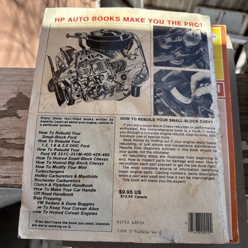 How To Rebuild Your Small-Block Chevy by David Vizard HPBooks 1978 gallery