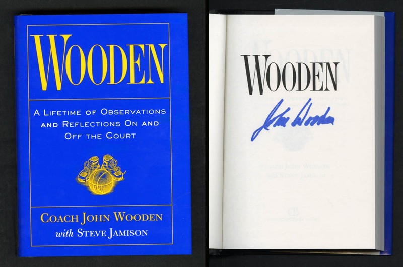 John Wooden SIGNED AUTOGRAPHED Wooden HC 1st Ed UCLA Basketball Pyramid Coach