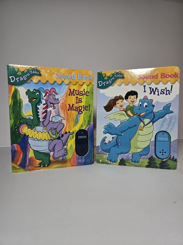 Rare Y2K Vintage Dragon Tales Childrens Hardcover Sound Books Lot of 2 HTF WORKS