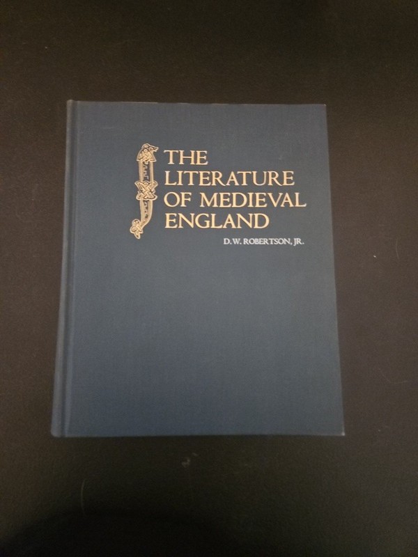 The Literature of Medieval England | D.W. Robertson Jr. (1970) Hardcover