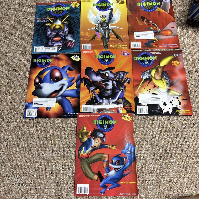 Lot of 7 Vintage 2000 #7-13 Digimon Books – conditions vary – See all photos