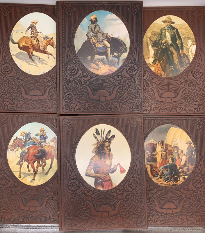 Lot of Eight of the Old West Series, 1970's Leather Cover, B152 gallery