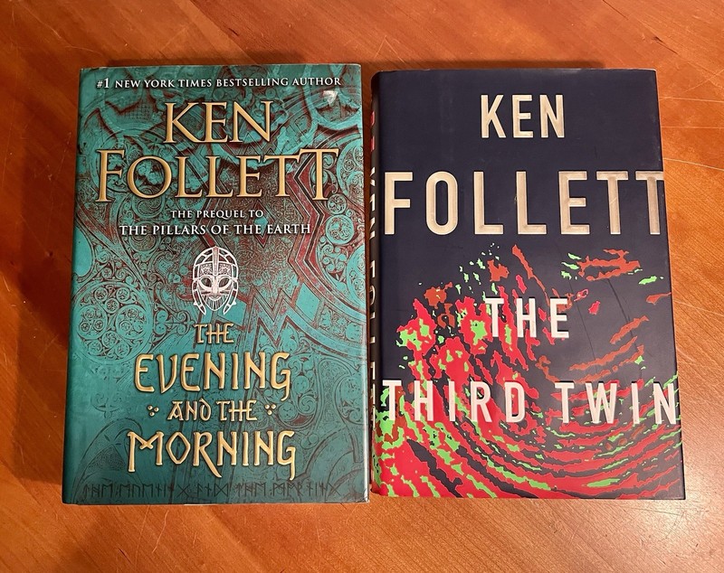 Ken Follett TWO UNREAD BOOKS “The Third Twin” And “The Evening & The Morning” HC