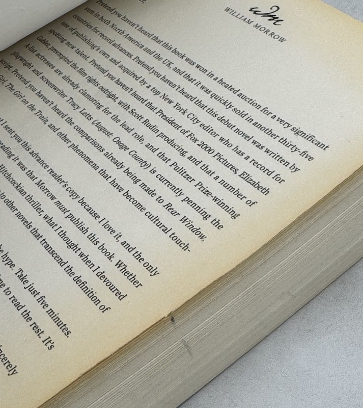 The Woman in the Window - A. J. Finn ARC UNCORRECTED PROOF ADVANCE READER COPY gallery