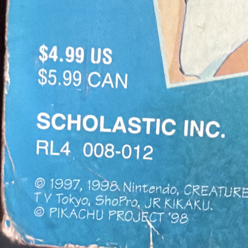Pokémon Mewtwo Strikes Back Scholastic Paperback Illustrated Film/TV Adaptation gallery