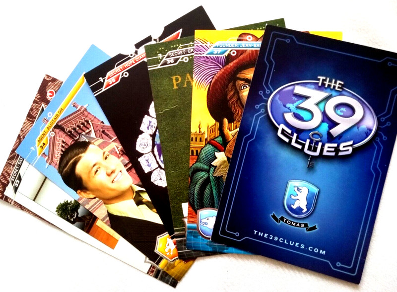 Lot-2-THE 39 CLUES paperback: #6 In Too Deep/#9 Storm Warning & 6/pcs Cards gallery