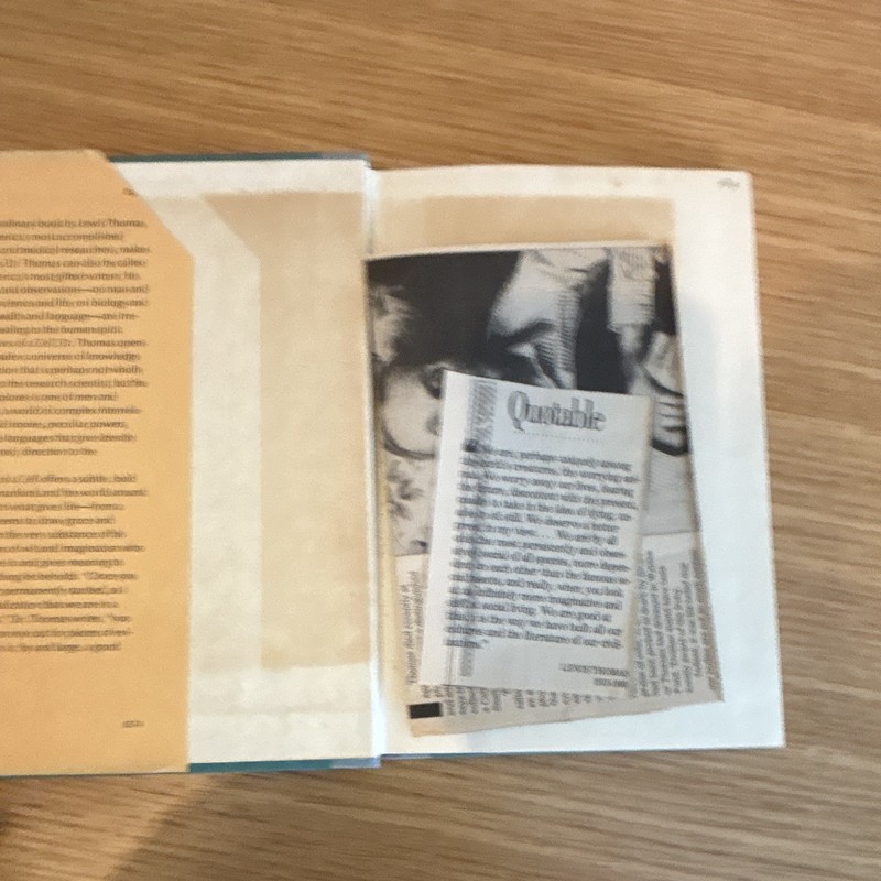 The Viking Press The Lives of a Cell Lewis Thomas (1974, HC, DJ, Signed) gallery