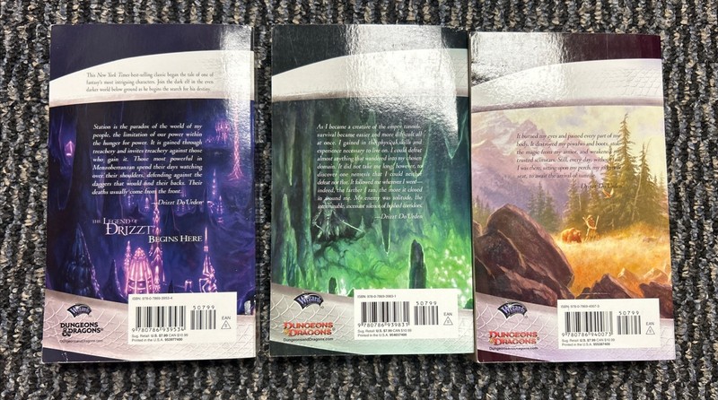 Forgotten Realms Legend of Drizzt Series 1-3 Paperback Lot R.A. Salvatore VG gallery