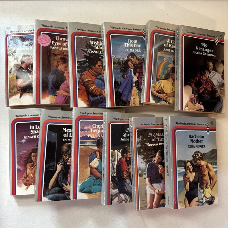 Lot of 12 Vintage Harlequin American Romance Paperback Books 1980’s Novels