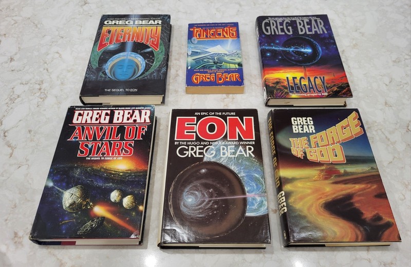 Greg Bear Book Lot of 6 Hardcover & Paperback Eon, Eternity, Forge Of God Legacy