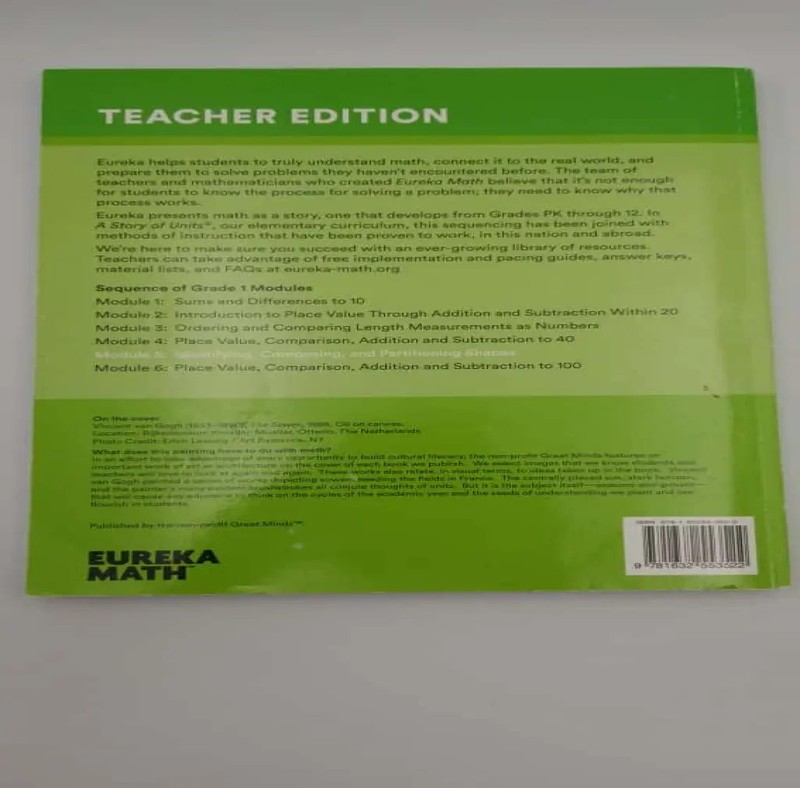 Eureka Math Teacher Edition Grade 1 Module 5, Identifying, Com... gallery