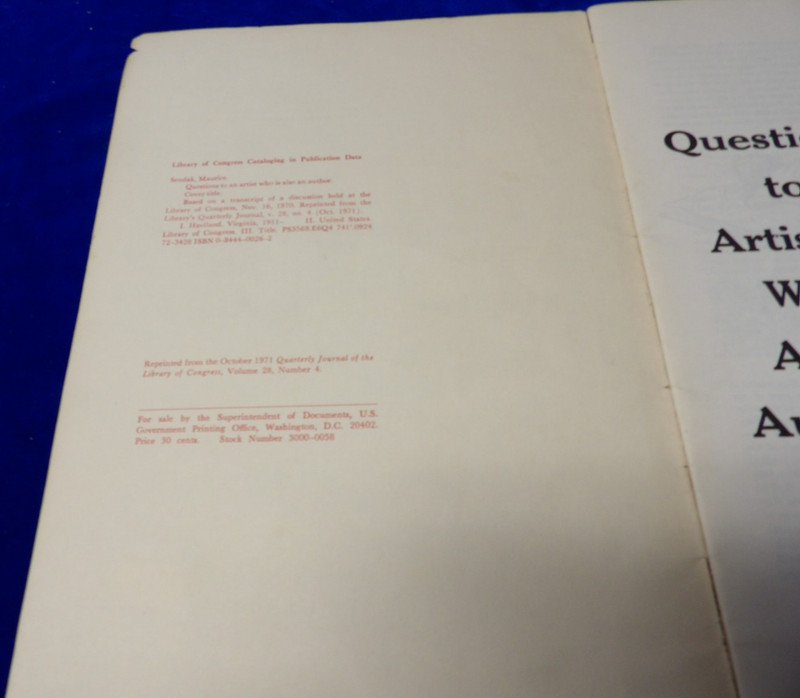Questions to an Artist Who... Is Also an Author: Maurice Sendak and Haviland gallery