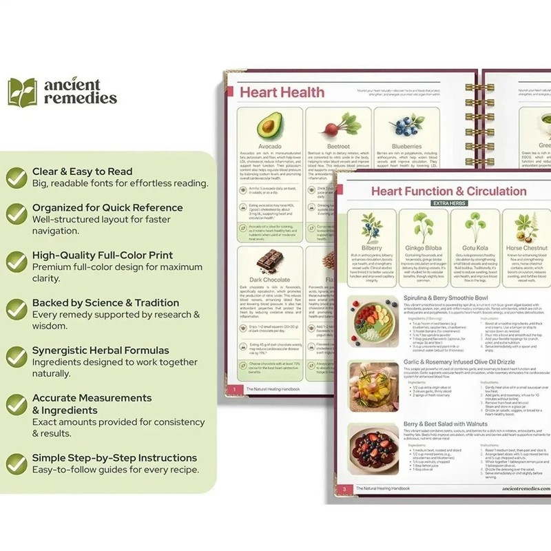 The Natural Healing Handbook, Spiral-Bound Guide for Herbal Remedies and Natural gallery