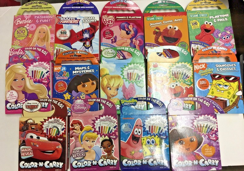 COLOR N CARRY GAME BOOK INCLUDE 6 MARKERS ,AGE VARY CHECK LISTING SOLD SEPARATE