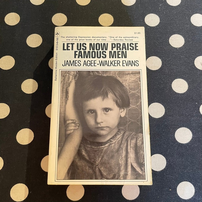 Let Us Now Praise Famous Men by James Agee & Walker Evans 1970 Paperback Edition