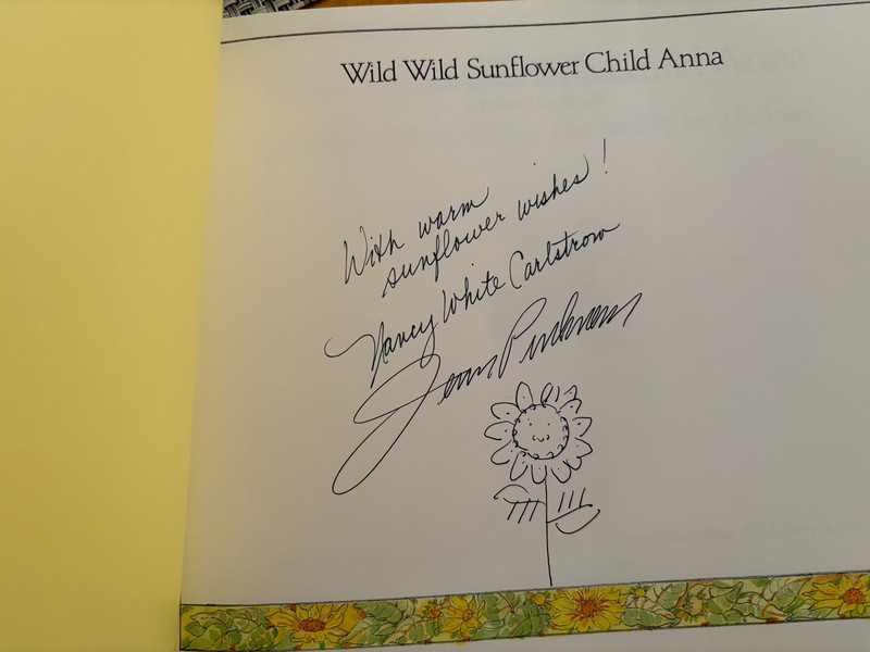 Wild Wild Sunflower Child Anna signed Jerry Pinkney&Nancy Carlstrom 1st Ed.